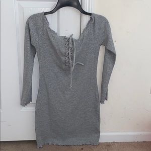 Off the shoulder long sleeve dress